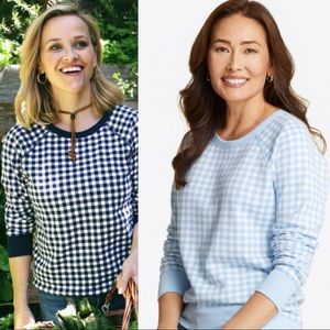 Draper James Gingham Sweatshirt Like New